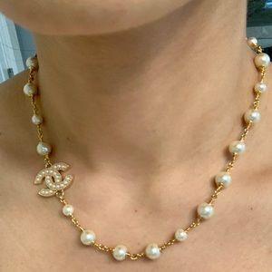 Chanel button necklace
